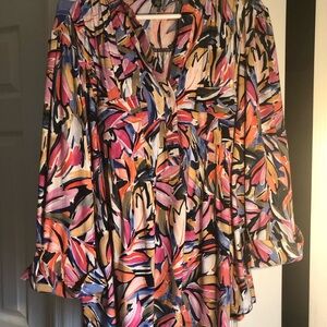 Cocomo Vibrant Brushstroke Women's Blouse